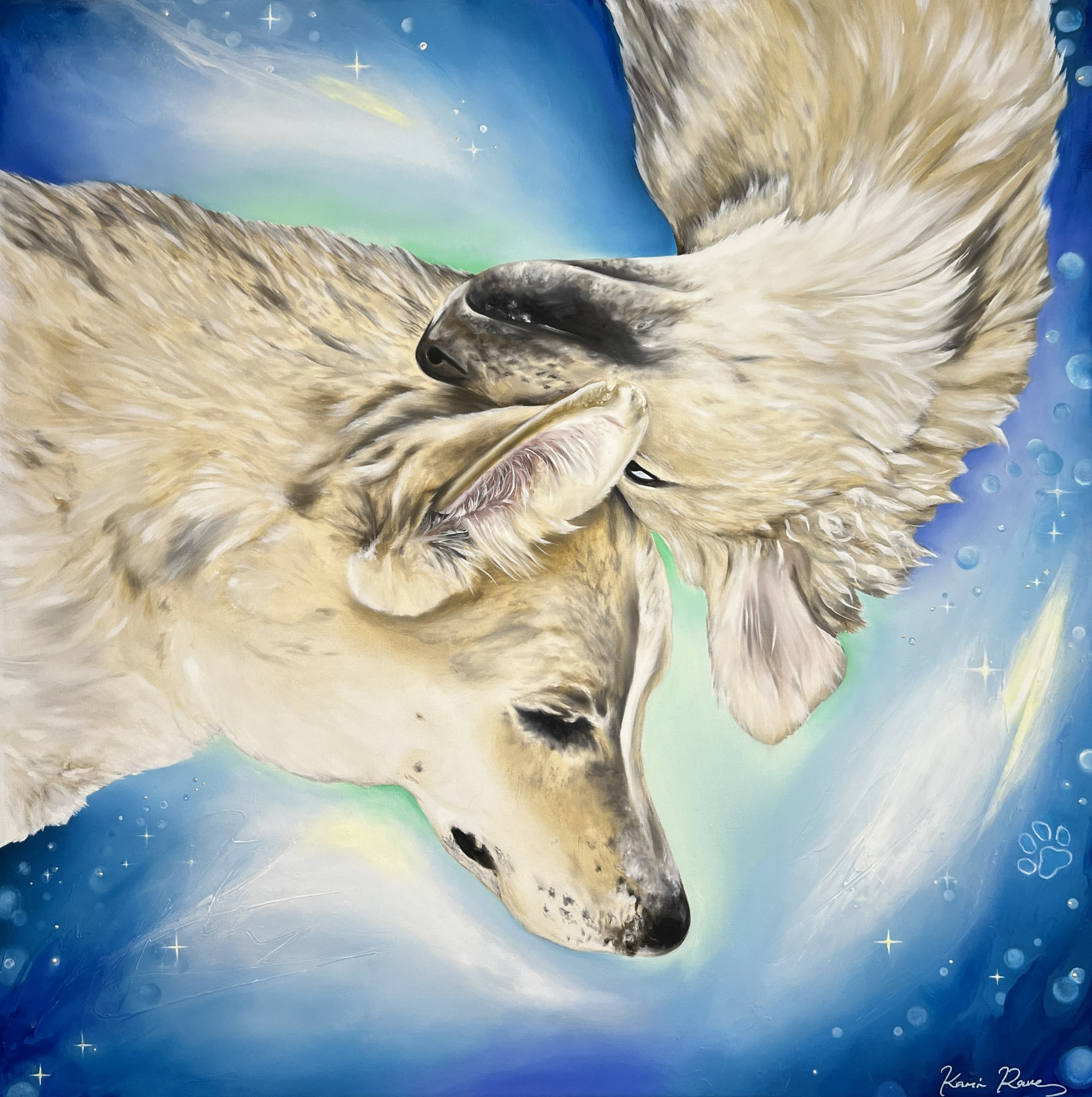 Jessy & Pepper — two companions inside a garden of colour
